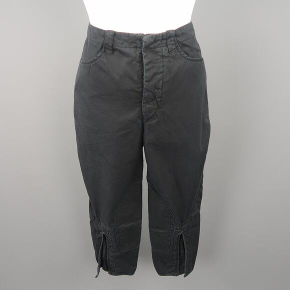 BALENCIAGA Size 6 Black Cotton Solid Casual Pants - Picture 1 of 9